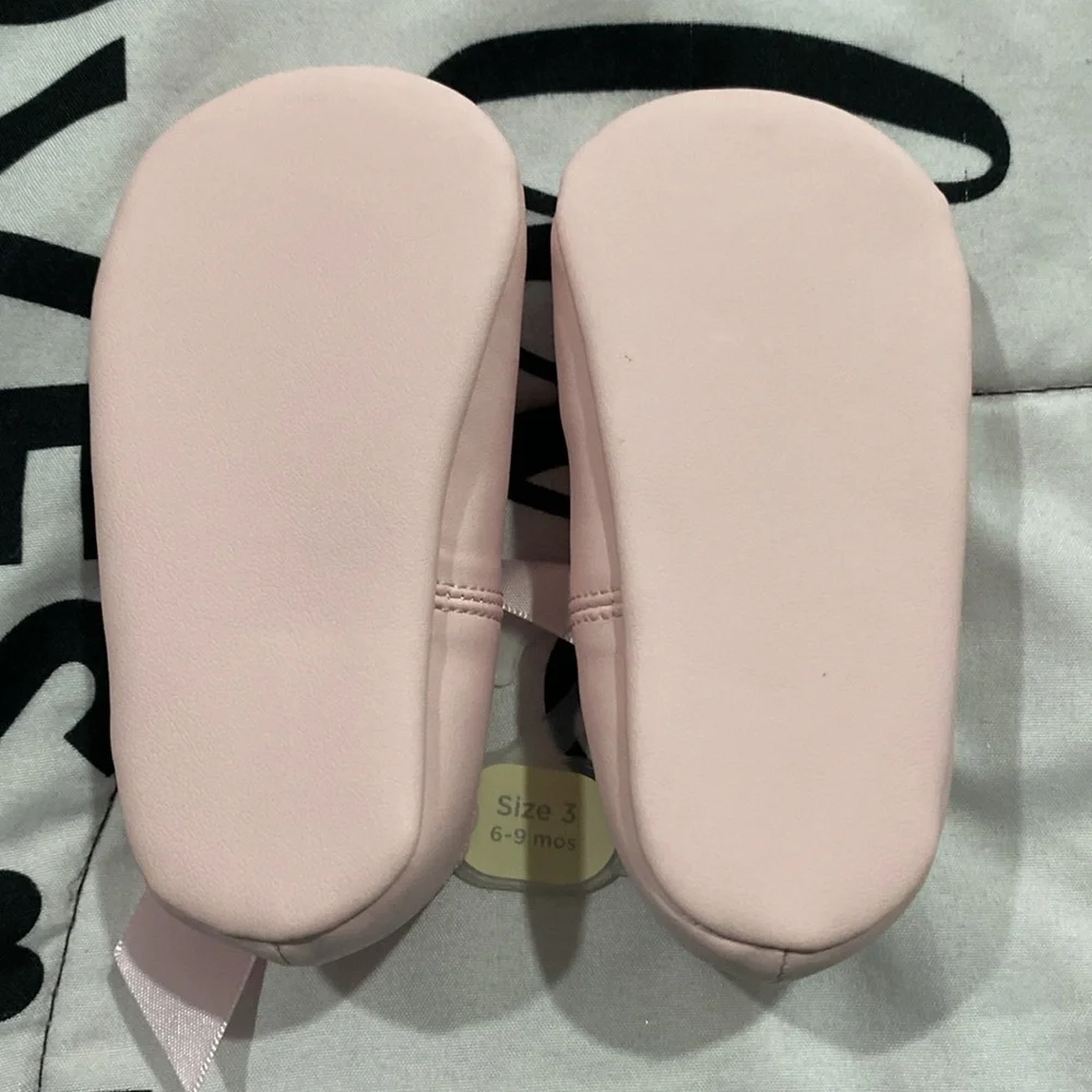 Baby Girls Soft Sole Ballet Flats, Created for Macy's Sz 3 Like New - Picture 4 of 8